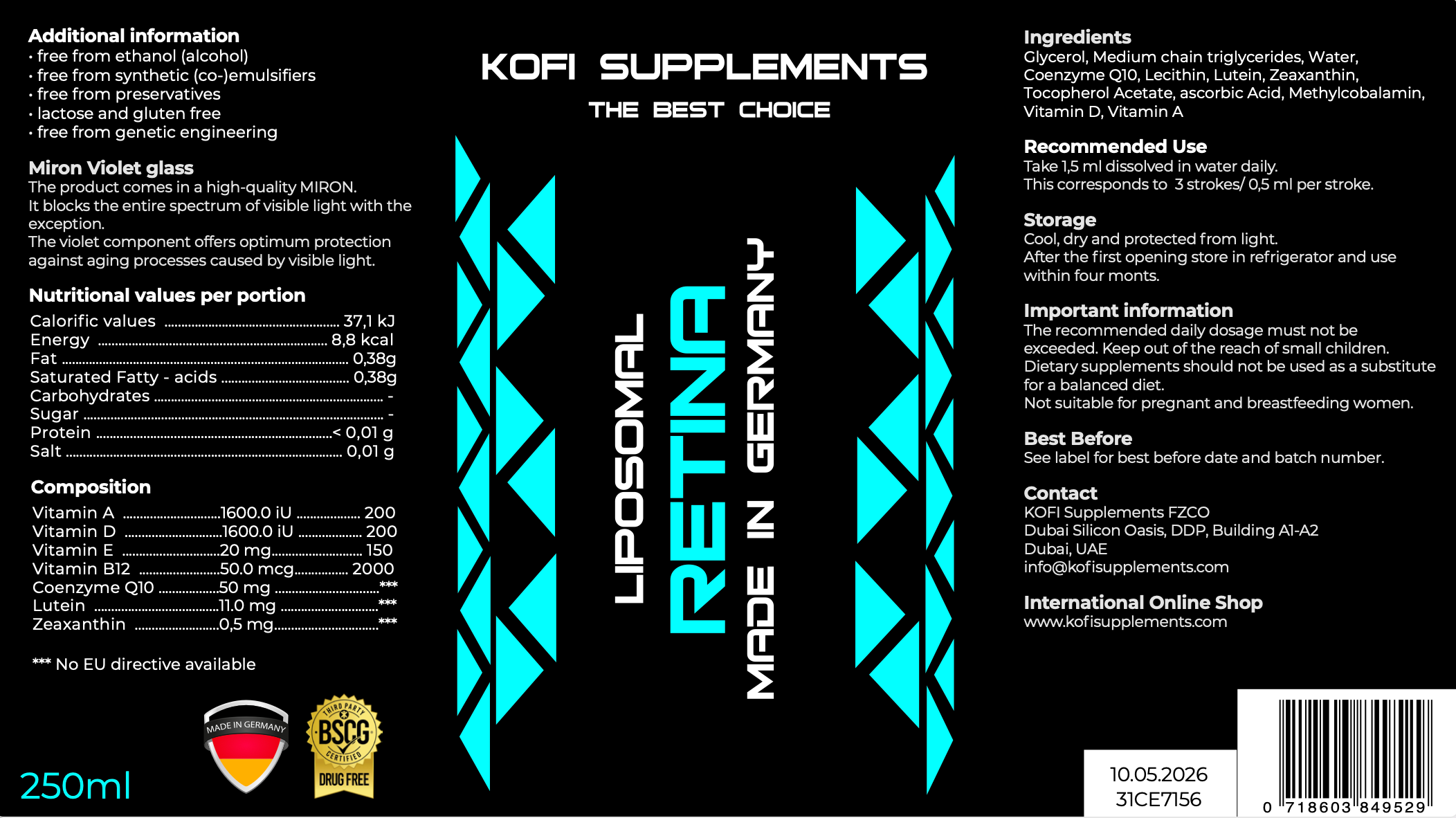 LIPOSOMAL RETINA